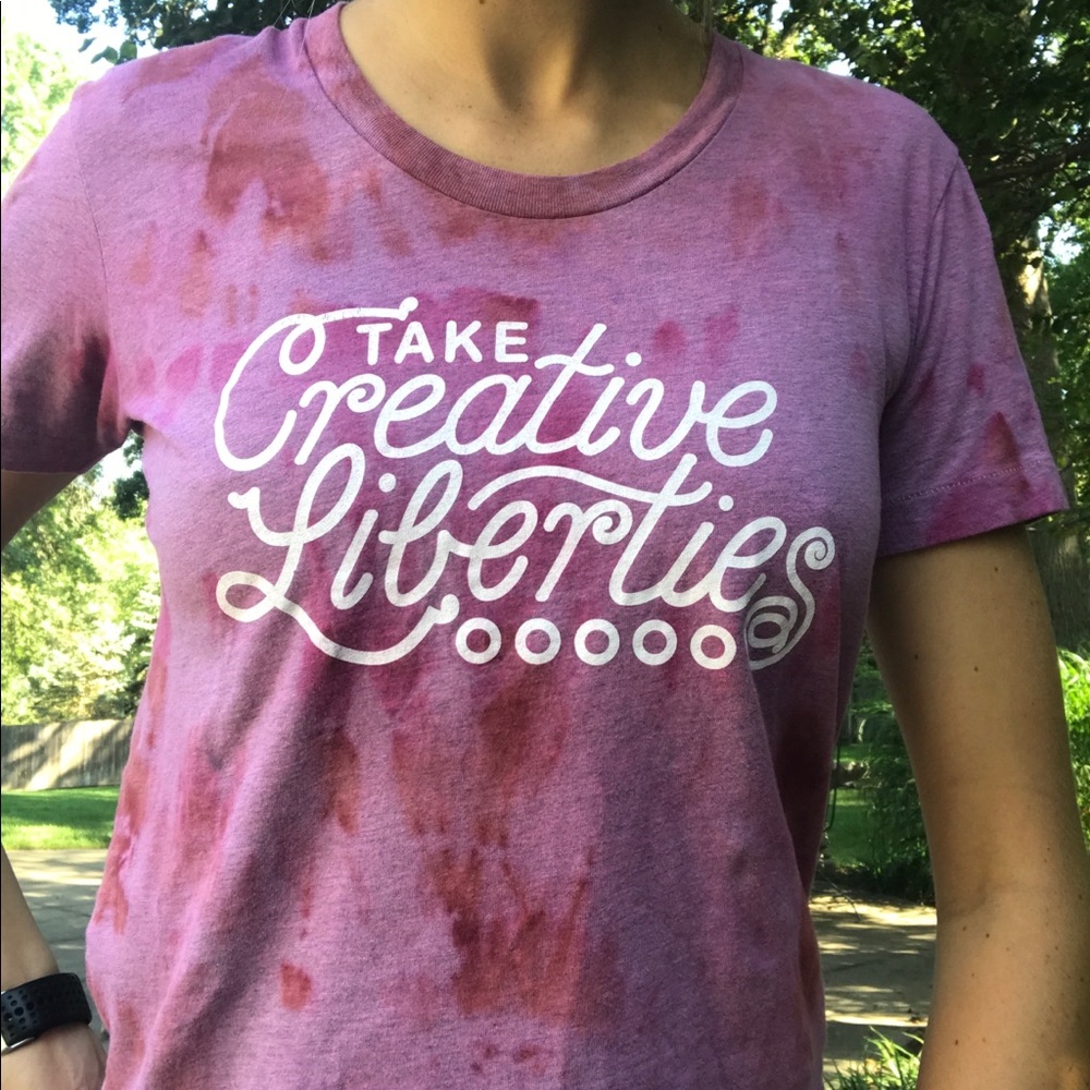 Take Creative Liberties tye dye graphic t-shirt